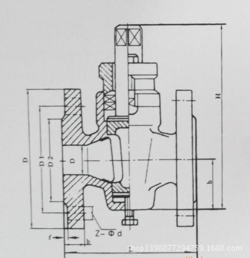 二通X43W-10旋塞阀参数图